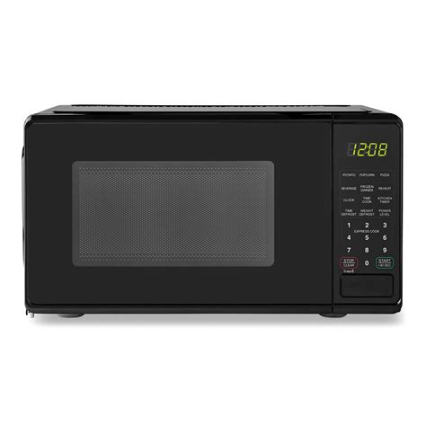Mainstays microwave oven - Product details. Mainstays 0.7 Cu ft 700-Watt Compact Countertop Microwave Oven is available in 3 colors including Black, Red or White. Each color is designed to complement your kitchen, dorm room, office or rec room. Features include LED display, kitchen timer & clock, 6 convenient quick-set menu buttons, 10 different power levels for cooking ... 